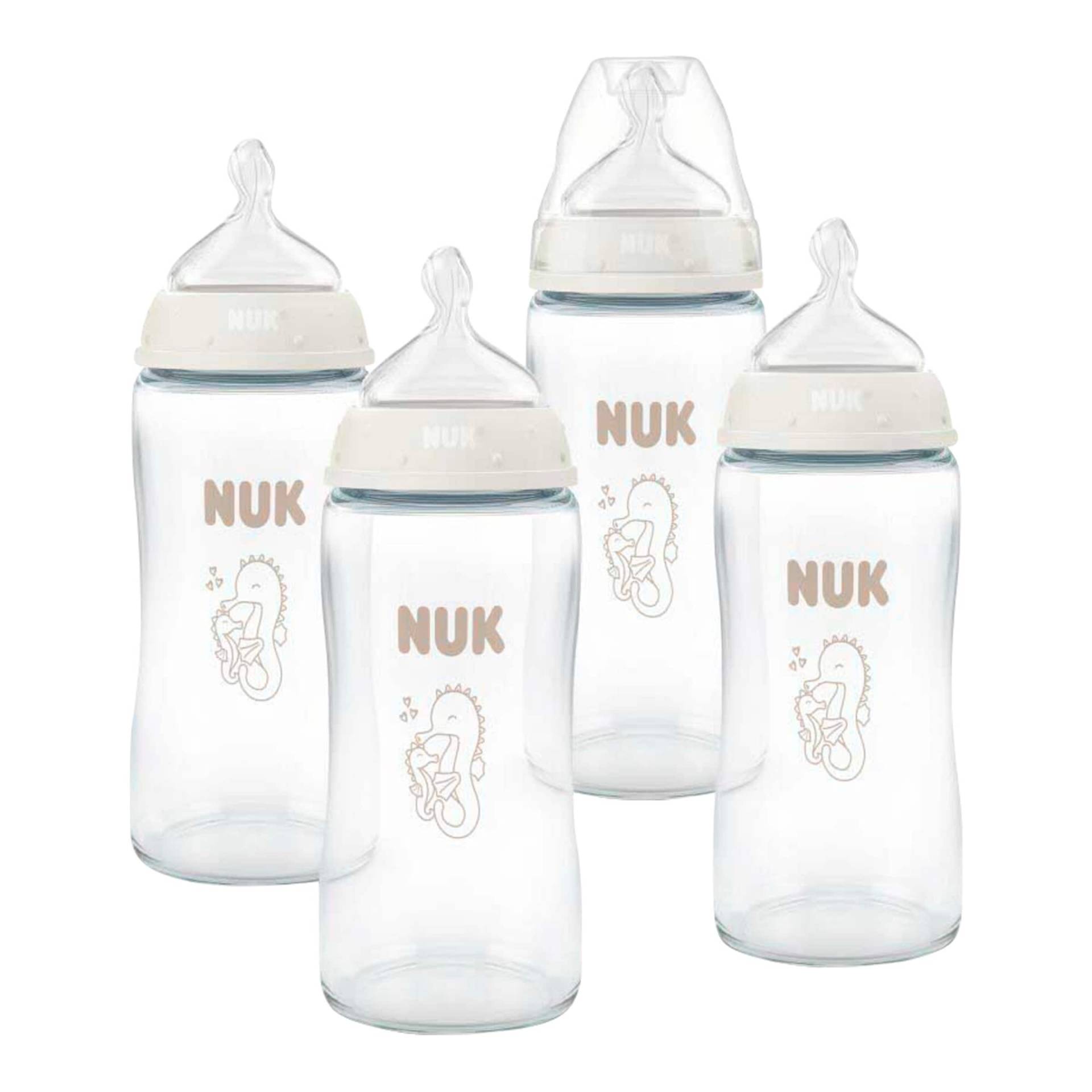 Nuk 4er-Set Babyflaschen First Choice aus Glas, 240ml Nuk 4er-Set Babyflaschen First Choice aus Glas, 240ml von NUK