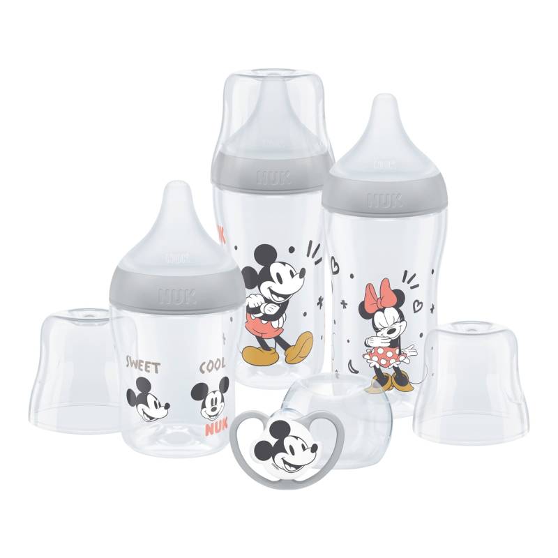 Nuk Disney Mickey Mouse & Friends 4-tlg. Babyflaschen-Set Perfect Match, ab Geburt von NUK