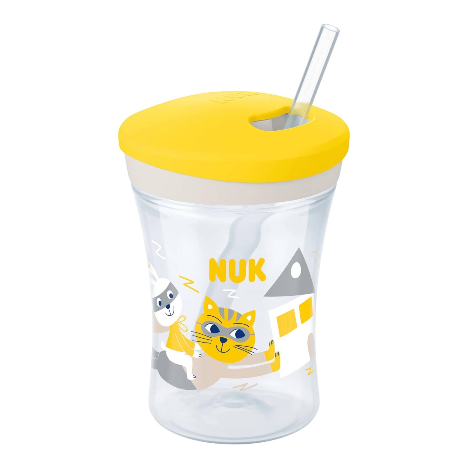Nuk Trinklernbecher mit Strohhalm, Action Cup 230 ml, ab 12 Monate von NUK