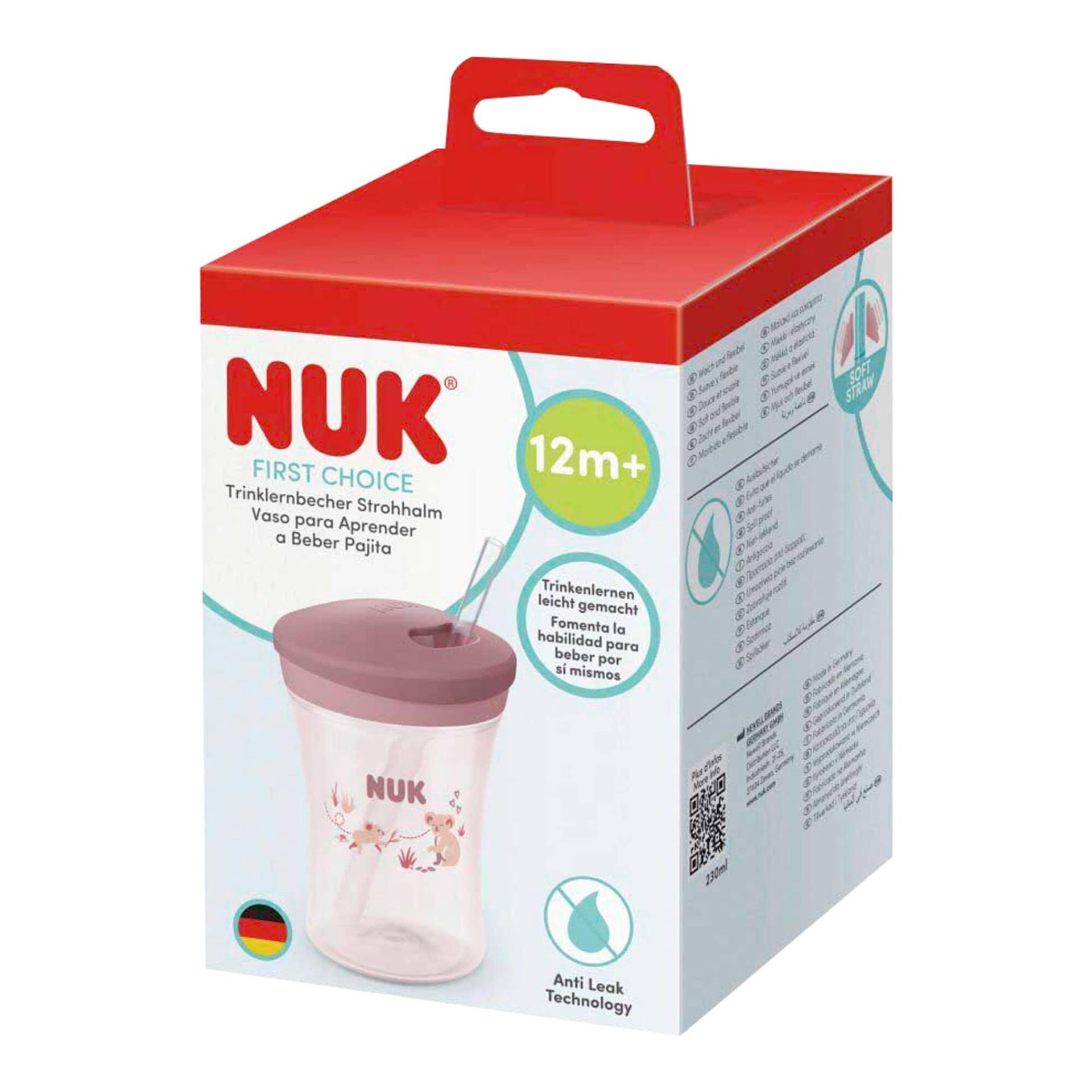 Nuk Trinklernflasche mit Strohhalm First Choice, 230ml Nuk Trinklernflasche mit Strohhalm First Choice, 230ml von NUK