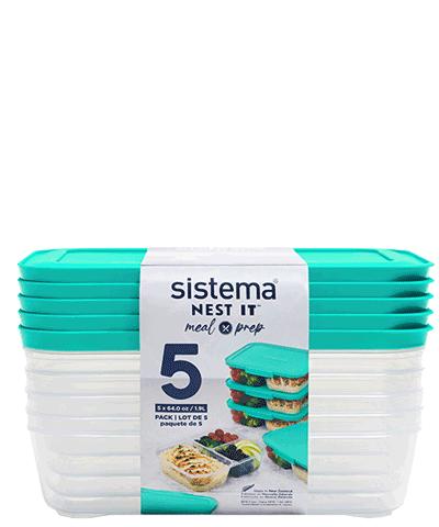 Sistema NEST IT Frischhaltedosen 5er Pack 1900ml Sistema NEST IT Frischhaltedosen 5er Pack 1900ml von Sistema