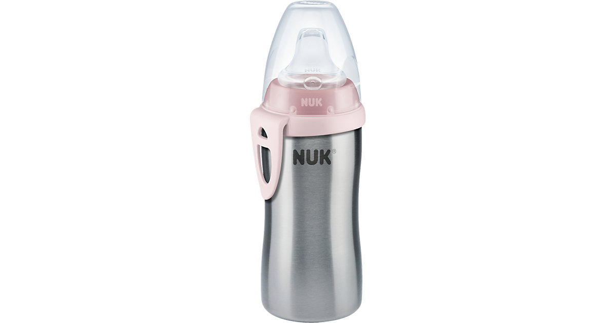 NUK Active Cup Edelstahl, Flaschenkörper aus hochwertigem Edelstahl, 1 Stück, 215ml Inhalt, rosa Gr. 210 NUK Active Cup Edelstahl, Flaschenkörper aus hochwertigem Edelstahl, 1 Stück, 215ml Inhalt, rosa Gr. 210 von NUK