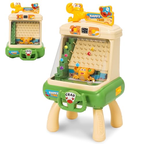 Flipper für Kinder,Elektronische Tisch Arcade Spiele,Krabbenfänger,Krabben Desktop Spiele mit einstellbarem Ton und Licht, interaktives Kinderspiel als lernspielzeug für Jungen und Mädchen ab 3 Jahren von NUKied