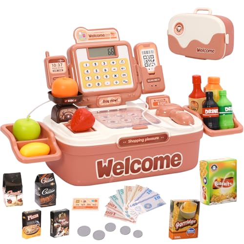 Kasse Kinder Spielzeug,Spielkasse Kinderkasse Mit Scanner Und Sound Kaufladen Zubehör, Supermarkt Registrierkasse Rollenspiel Geschenk Jungen Mädchen 3 4 5 6 Jahren Kasse Kinder Spielzeug,Spielkasse Kinderkasse Mit Scanner Und Sound Kaufladen Zubehör, Supermarkt Registrierkasse Rollenspiel Geschenk Jungen Mädchen 3 4 5 6 Jahren von NUKied