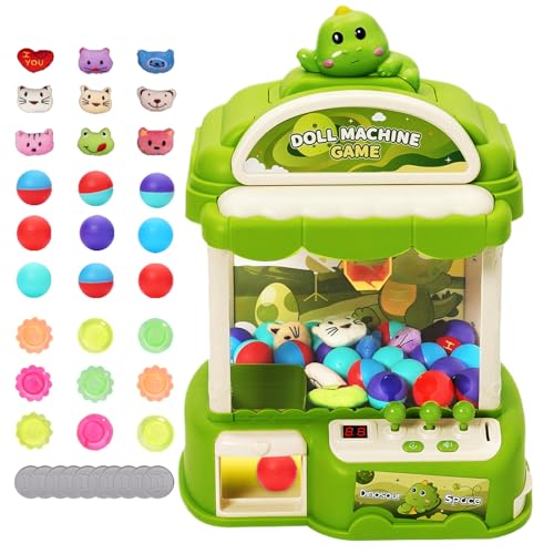 Klauenmaschine für Kinder,Süßigkeiten Greifautomat,Klauenmaschine mit Münze,Plüschtiere und Gashapons, Greifautomat, Große Dinosaurier-Klauenmaschine für Kinder ab 3 Jahren von NUKied
