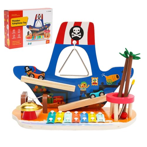 Montessori Spielzeug ab 1 Jahr,Holzspielzeug ab 1 Jahr,Piratenschiffe Xylophon Kinder Musikinstrument Spielzeug Set,Baby Musikspielzeug,Montessori Lernspielzeug für Mädchen Jungen ab 1 2 3 4 5 Jahr Montessori Spielzeug ab 1 Jahr,Holzspielzeug ab 1 Jahr,Piratenschiffe Xylophon Kinder Musikinstrument Spielzeug Set,Baby Musikspielzeug,Montessori Lernspielzeug für Mädchen Jungen ab 1 2 3 4 5 Jahr von NUKied
