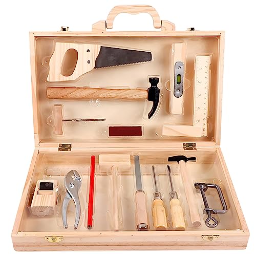 Kinder Holzwerkzeugset Spielzeug Holz Werkzeugkasten Werkzeuge Kit Rollenspiel Montessori Mock Demontage Konstruktionsspielzeug Realistisches Gartenspielset mit Box Koffer und Werkzeuge Zubehör für Kinder Holzwerkzeugset Spielzeug Holz Werkzeugkasten Werkzeuge Kit Rollenspiel Montessori Mock Demontage Konstruktionsspielzeug Realistisches Gartenspielset mit Box Koffer und Werkzeuge Zubehör für von NUKied