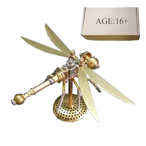 3D Metall Puzzle Modellbausatz für Erwachsene, 100+ Teile Libelle Steampunk Mechanische Insekt 3D Mechanical Puzzle DIY Montage-Kit Schreibtisch Ornament Kit Handwerk Spielzeug von NULA