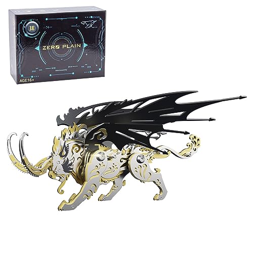 3D Metall Puzzle Tiger Modellbausatz für Erwachsene, 108 Teile Steampunk Mechanische 3D Mechanical Puzzle DIY Montage-Kit 3D Laserschnitt Ornament Kit Handwerk Spielzeug von NULA