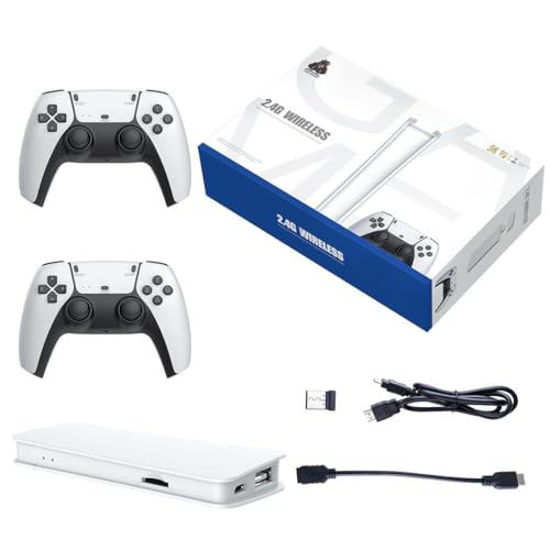 M15 Game Stick 4K Spielkonsole, HDMI-Plug-and-Play-Videospielspielzeug mit 30000+ Spielen (128G), mit 2,4-G-Wireless-Controllern, Retro-Arcade-Handheld-Emulatoren für TV von NULA