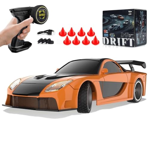 NULA 1/43 Mini RC Drift Car, 15 Km/h 2,4 GHz 4WD Ferngesteuert Auto Elektrisches Sport Renn-Driftauto mit LED-Leuchten, Hochgeschwindigkeits Fahrzeug mit für Erwachsene – RTR-Version NULA 1/43 Mini RC Drift Car, 15 Km/h 2,4 GHz 4WD Ferngesteuert Auto Elektrisches Sport Renn-Driftauto mit LED-Leuchten, Hochgeschwindigkeits Fahrzeug mit für Erwachsene – RTR-Version von NULA