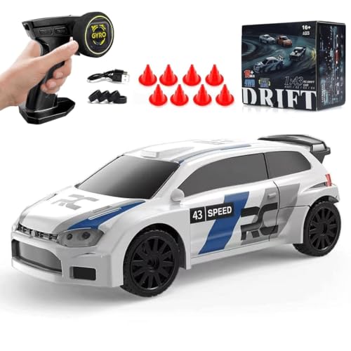 NULA 1/43 Mini RC Drift Car, 15 Km/h 2,4 GHz 4WD Ferngesteuert Auto Elektrisches Sport Renn-Driftauto mit LED-Leuchten, Hochgeschwindigkeits Fahrzeug mit für Erwachsene – RTR-Version NULA 1/43 Mini RC Drift Car, 15 Km/h 2,4 GHz 4WD Ferngesteuert Auto Elektrisches Sport Renn-Driftauto mit LED-Leuchten, Hochgeschwindigkeits Fahrzeug mit für Erwachsene – RTR-Version von NULA