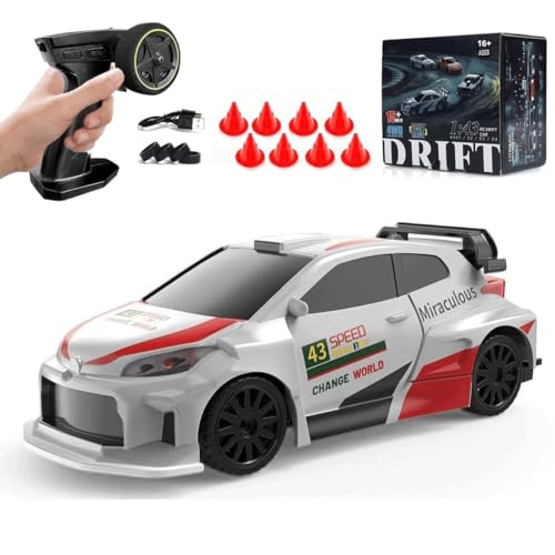 NULA 1/43 Mini RC Drift Car, 15 Km/h 2,4 GHz 4WD Ferngesteuert Auto Elektrisches Sport Renn-Driftauto mit LED-Leuchten, Hochgeschwindigkeits Fahrzeug mit für Erwachsene – RTR-Version NULA 1/43 Mini RC Drift Car, 15 Km/h 2,4 GHz 4WD Ferngesteuert Auto Elektrisches Sport Renn-Driftauto mit LED-Leuchten, Hochgeschwindigkeits Fahrzeug mit für Erwachsene – RTR-Version von NULA