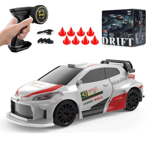 NULA 1/43 Mini RC Drift Car, 15 Km/h 2,4 GHz 4WD Ferngesteuert Auto Elektrisches Sport Renn-Driftauto mit LED-Leuchten, Hochgeschwindigkeits Fahrzeug mit für Erwachsene – RTR-Version NULA 1/43 Mini RC Drift Car, 15 Km/h 2,4 GHz 4WD Ferngesteuert Auto Elektrisches Sport Renn-Driftauto mit LED-Leuchten, Hochgeschwindigkeits Fahrzeug mit für Erwachsene – RTR-Version von NULA