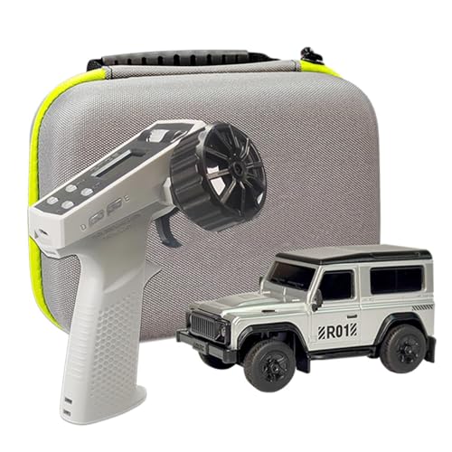 NULA LDARC R01 Ferngesteuertes Auto, 1:64 Mini RC Auto mit LED-Licht Elektro-Mini-Kletterauto RTR Hobby Offroad Truck All Terrain RTR RC Buggy Crawler Rock LKW Geländegängig Spielzeug von NULA