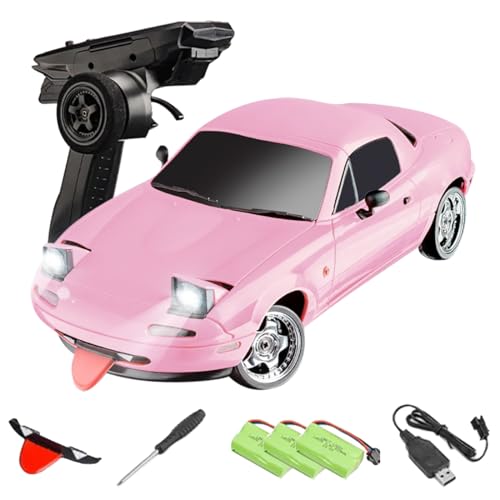 NULA LDRC 1804 MX-5 Mini RC Drift Auto Car mit Gyro-LED-Leuchten, 1/18 RWD 2,4 GHz Ferngesteuertes Rennsport Driftauto Spielzeugauto für Erwachsene – RTR / 3 Batterie NULA LDRC 1804 MX-5 Mini RC Drift Auto Car mit Gyro-LED-Leuchten, 1/18 RWD 2,4 GHz Ferngesteuertes Rennsport Driftauto Spielzeugauto für Erwachsene – RTR / 3 Batterie von NULA
