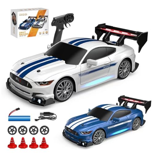 NULA Mini RC Drift Auto 1/24, 4WD Ferngesteuerte Autos Hochgeschwindigkeits Rennsportwagen mit 30 Km/h 2,4 GHz Elektrischer Fahrzeug mit LED-Beleuchtung für Erwachsene -3 Akku NULA Mini RC Drift Auto 1/24, 4WD Ferngesteuerte Autos Hochgeschwindigkeits Rennsportwagen mit 30 Km/h 2,4 GHz Elektrischer Fahrzeug mit LED-Beleuchtung für Erwachsene -3 Akku von NULA