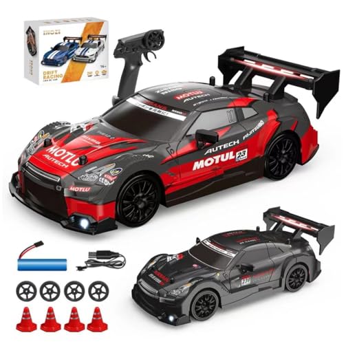 NULA Mini RC Drift Auto 1/24, 4WD Ferngesteuerte Autos Hochgeschwindigkeits Rennsportwagen mit 30 Km/h 2,4 GHz Elektrischer Fahrzeug mit LED-Beleuchtung für Erwachsene -3 Akku NULA Mini RC Drift Auto 1/24, 4WD Ferngesteuerte Autos Hochgeschwindigkeits Rennsportwagen mit 30 Km/h 2,4 GHz Elektrischer Fahrzeug mit LED-Beleuchtung für Erwachsene -3 Akku von NULA