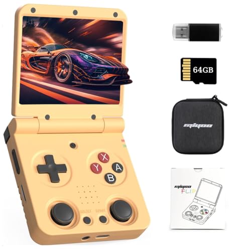 NULA Miy-oo Flip V2 Retro Handheld Spielekonsole, Mit 64-GB-TF-Karte 3,5-Zoll-IPS-Bildschirm Linux-System RK3566 Quad-Core Cortex-A55-CPU, 3000-mAh-Akku und WiFi Gaming-Emulator NULA Miy-oo Flip V2 Retro Handheld Spielekonsole, Mit 64-GB-TF-Karte 3,5-Zoll-IPS-Bildschirm Linux-System RK3566 Quad-Core Cortex-A55-CPU, 3000-mAh-Akku und WiFi Gaming-Emulator von NULA