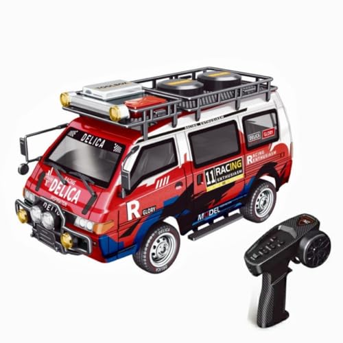 NULA RC Auto Kombiwagen 1:24 für Delica, 4WD 2,4-GHz-Ferngesteuertes Auto Geländewagen Simulations Modell in Originalgröße mit LED-Leuchten für Erwachsene NULA RC Auto Kombiwagen 1:24 für Delica, 4WD 2,4-GHz-Ferngesteuertes Auto Geländewagen Simulations Modell in Originalgröße mit LED-Leuchten für Erwachsene von NULA