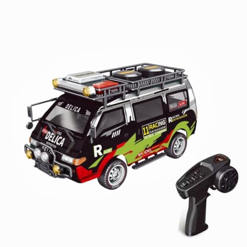 NULA RC Auto Kombiwagen 1:24 für Delica, 4WD 2,4-GHz-Ferngesteuertes Auto Geländewagen Simulations Modell in Originalgröße mit LED-Leuchten für Erwachsene NULA RC Auto Kombiwagen 1:24 für Delica, 4WD 2,4-GHz-Ferngesteuertes Auto Geländewagen Simulations Modell in Originalgröße mit LED-Leuchten für Erwachsene von NULA
