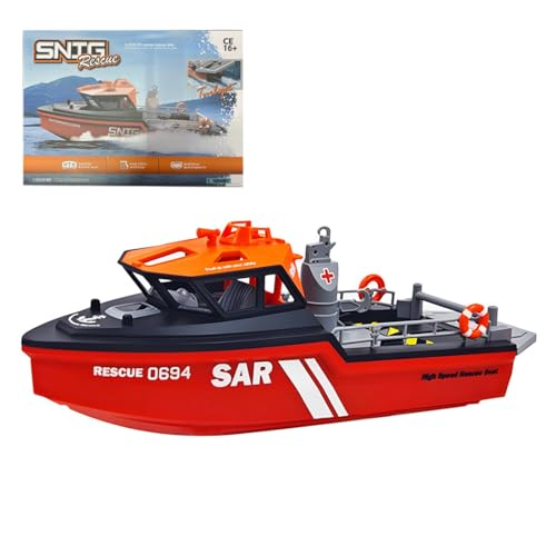 NULA RC Boot 1/32, Schnelles 8 Km/h Elektrisches Jetboot Rettungsboot mit 2,4 GHz-Ferngesteuertes Boot wasserdichte Hülle Ideal für Pools Seen Und Erwachsene NULA RC Boot 1/32, Schnelles 8 Km/h Elektrisches Jetboot Rettungsboot mit 2,4 GHz-Ferngesteuertes Boot wasserdichte Hülle Ideal für Pools Seen Und Erwachsene von NULA