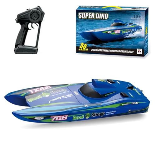 NULA RC Boot für Erwachsene, 30 Km/h Schnelles Bürstenloses Ferngesteuertes Boot 2,4 GHz Turbo Wasserdicht, für Seen Pools Salzwasser, RTR-Schnellboot Spielzeuggeschenk für Sommerspaß von NULA