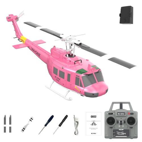 NULA RC ERA C032 UH-1 Huey RC Hubschrauber, 1/48 Scale 6CH, 2,4G 6-Achsen-Gyro Ferngesteuert Militärflugzeug mit 3D-Rückflug Höhenhaltung für Erwachsene Anfänger (RTF/ 1 Batterie) von NULA