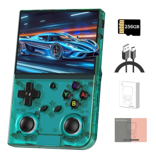 NULA RG35XX Pro Handheld Spielekonsole, mit 256G-TF-Karte Und 11000+ Spiele, Tragbarer Retro Emulator mit 3,5-Zoll-IPS-Bildschirm Linux-System, Arcade Console WiFi Support Spieleplayer NULA RG35XX Pro Handheld Spielekonsole, mit 256G-TF-Karte Und 11000+ Spiele, Tragbarer Retro Emulator mit 3,5-Zoll-IPS-Bildschirm Linux-System, Arcade Console WiFi Support Spieleplayer von NULA