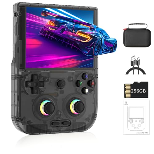 NULA RG406V Retro Handheld Spielekonsole, mit 256G TF-Karte 9000+Spiele 4-Zoll-IPS-Touchscreen Android 13 Videospiel-Player, Hall-Joystick RGB-Beleuchtung, 5500 mAh WiFi & Bluetooth von NULA
