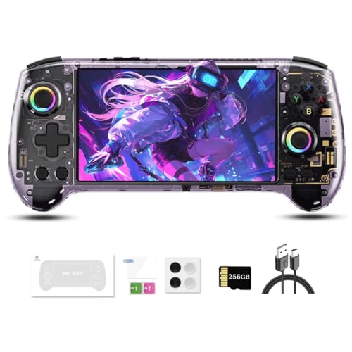 NULA RG557 Retro Handheld Videospielkonsole mit 256 GB Speicherkarte, Android 14, 5,48-Zoll-AMOLED-HD-Bildschirm RGB-Beleuchtung, Dimensity8300-Prozessor für Erwachsene von NULA
