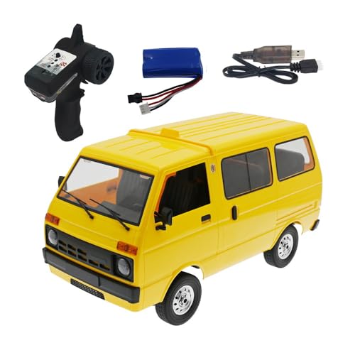 NULA WPL D42 RC Auto Van, 1/10 Maßstab 2,4G Ferngesteuertes All-Terrain 4WD RC Drift Truck mit LED-Leuchten Vollsimulation Crawler Lastwagen für Erwachsene – Gelb / 1 Batterie NULA WPL D42 RC Auto Van, 1/10 Maßstab 2,4G Ferngesteuertes All-Terrain 4WD RC Drift Truck mit LED-Leuchten Vollsimulation Crawler Lastwagen für Erwachsene – Gelb / 1 Batterie von NULA