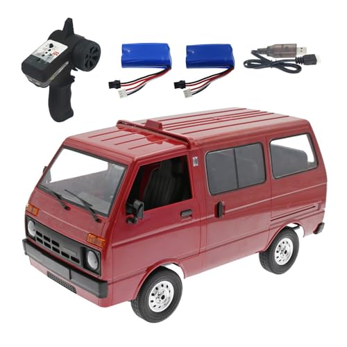 NULA WPL D42 RC Auto Van, 1/10 Maßstab 2,4G Ferngesteuertes All-Terrain 4WD RC Drift Truck mit LED-Leuchten Vollsimulation Crawler Lastwagen für Erwachsene – Rot / 2 Batterie NULA WPL D42 RC Auto Van, 1/10 Maßstab 2,4G Ferngesteuertes All-Terrain 4WD RC Drift Truck mit LED-Leuchten Vollsimulation Crawler Lastwagen für Erwachsene – Rot / 2 Batterie von NULA