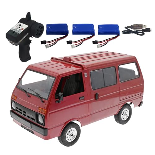 NULA WPL D42 RC Auto Van, 1/10 Maßstab 2,4G Ferngesteuertes All-Terrain 4WD RC Drift Truck mit LED-Leuchten Vollsimulation Crawler Lastwagen für Erwachsene – Rot / 4 Batterie NULA WPL D42 RC Auto Van, 1/10 Maßstab 2,4G Ferngesteuertes All-Terrain 4WD RC Drift Truck mit LED-Leuchten Vollsimulation Crawler Lastwagen für Erwachsene – Rot / 4 Batterie von NULA