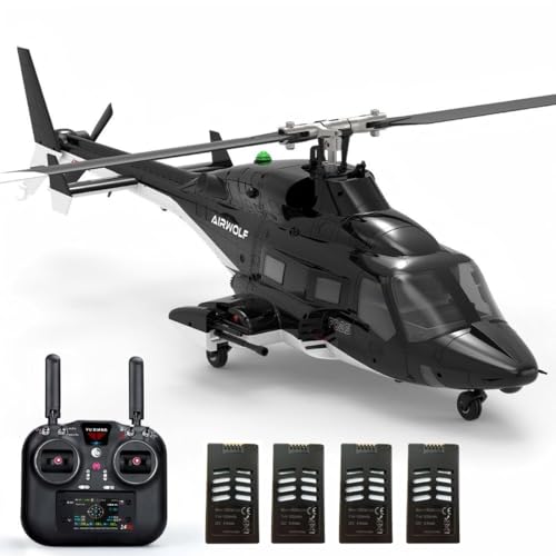 NULA YUXIANG F02S Flyingwolf RC Hubschrauber für Erwachsene, 1/36, 3D/6G 8 Kanäle Flybarless Militär Ferngesteuerter Helikopter Flugzeug mit GPSOptischer Flusspositionierung, 4 Akku NULA YUXIANG F02S Flyingwolf RC Hubschrauber für Erwachsene, 1/36, 3D/6G 8 Kanäle Flybarless Militär Ferngesteuerter Helikopter Flugzeug mit GPSOptischer Flusspositionierung, 4 Akku von NULA