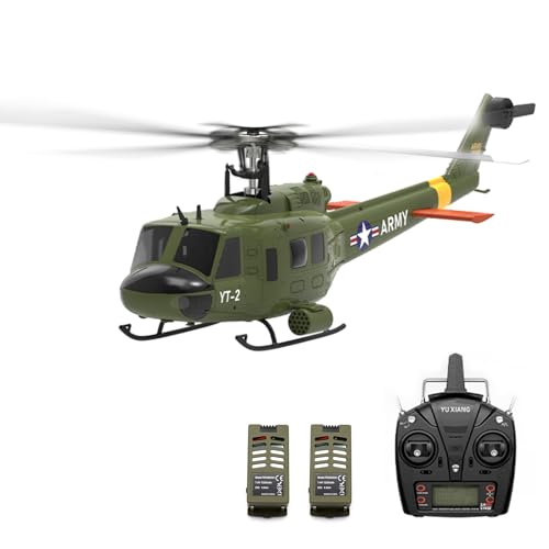 NULA YUXIANG F07-V UH-1 RC Helikopter für Erwachsene, 1/34 6CH 2,4 GHz Bürstenloser Flybarless 3D/6G Ferngesteuertes Hubschrauber Stabilisiertes Militär Flugzeug – RTF/2 Batterie NULA YUXIANG F07-V UH-1 RC Helikopter für Erwachsene, 1/34 6CH 2,4 GHz Bürstenloser Flybarless 3D/6G Ferngesteuertes Hubschrauber Stabilisiertes Militär Flugzeug – RTF/2 Batterie von NULA