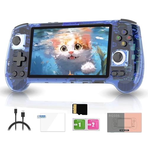 RG556 Retro Handheld Spielkonsole mit 8000+Spiele, 8+128G+256G 5,48-Zoll AMOLED Bildschirm Video Player Spielkonsole für Erwachsene Kinder, Unterstützung WiFi Bluetooth von NULA