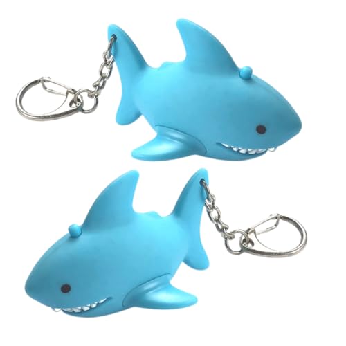 NULYLU 2 Stück Hai Schlüsselanhänger mit Licht und Sound Leuchtende Taschenlampe Schlüsselringe in Langlebige Metall Kunststoff Kombination Originelles für Freunde und Partys NULYLU 2 Stück Hai Schlüsselanhänger mit Licht und Sound Leuchtende Taschenlampe Schlüsselringe in Langlebige Metall Kunststoff Kombination Originelles für Freunde und Partys von NULYLU