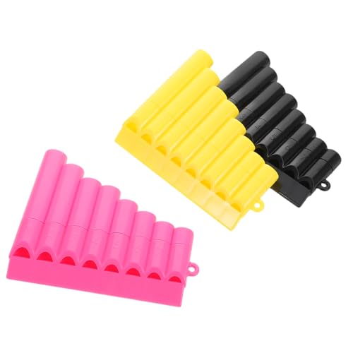 NULYLU 3 Stück Panflöteninstrument Babyspielzeug Blasmusikinstrument Panflöte Kinderschule Panflöte Anfängerblasinstrument Blasinstrumente Kleine Instrumente Kinderflöte Kunststoff von NULYLU