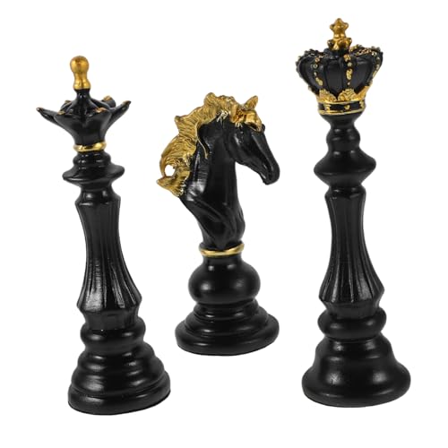 NULYLU 3stücke Teiliges Schachfigurinen-Set Dekorativer Skulptur Für Und Büro Stilvolle Schachfiguren Für Tisch Regal Und Kreative Arrangements NULYLU 3stücke Teiliges Schachfigurinen-Set Dekorativer Skulptur Für Und Büro Stilvolle Schachfiguren Für Tisch Regal Und Kreative Arrangements von NULYLU