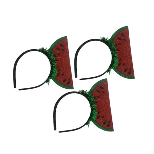 NULYLU 3 Stück Wassermelonen Stirnband Damen Leichtes Haarreifen Party Kopfschmuck Lustiges Design Für Cosplay Dekoration von NULYLU
