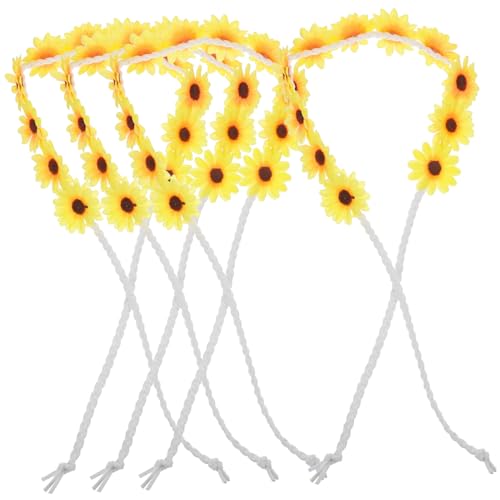 NULYLU 4 Stück Sonnenblumen Stirnbänder für Damen Hochwertige Verstellbare Haarschmuck Accessoires für Hochzeit Festival und Strandparty für Besondere Anlässe NULYLU 4 Stück Sonnenblumen Stirnbänder für Damen Hochwertige Verstellbare Haarschmuck Accessoires für Hochzeit Festival und Strandparty für Besondere Anlässe von NULYLU