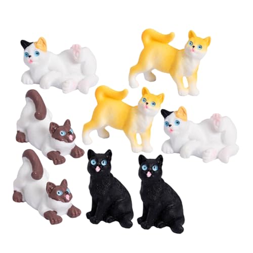 NULYLU 8 Stück Detailreiche Handbemalte Tierfiguren für Dekoration und Cake Topper Geburtstagsfeiern und Weihnachten für Katzenliebhaber NULYLU 8 Stück Detailreiche Handbemalte Tierfiguren für Dekoration und Cake Topper Geburtstagsfeiern und Weihnachten für Katzenliebhaber von NULYLU