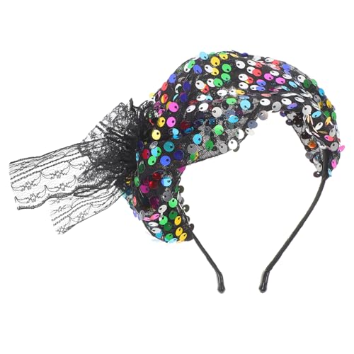 NULYLU Fascinator Hut Mit Fischschuppen-glitzer Für Teeparty Elegantes Stirnband Für Damen Kopfbedeckung Für Hochzeiten Festivals Und Besondere Anlässe von NULYLU