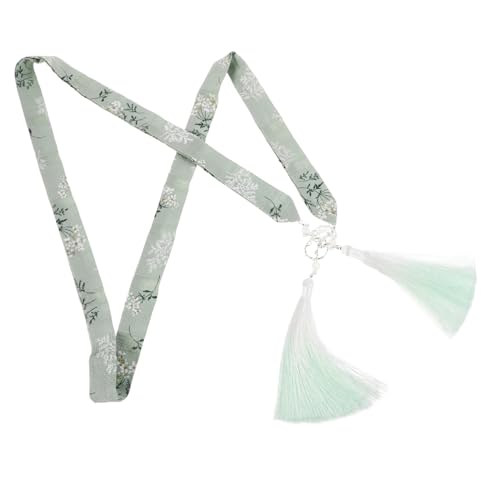 NULYLU Hanfu Haarband mit Quasten Traditioneller Chinesischer Haarschmuck Grünes Seidenband Langlebiges Haarseil für Hanfu Kostüm und Festliche Anlässe NULYLU Hanfu Haarband mit Quasten Traditioneller Chinesischer Haarschmuck Grünes Seidenband Langlebiges Haarseil für Hanfu Kostüm und Festliche Anlässe von NULYLU