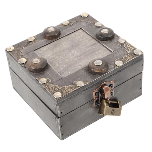 NULYLU Schmuck-Organizer-Box mit Schloss Aufbewahrungsbox aus Holz für Schmuck Schmuckschatulle für Ohrringe Ringe Schmuckaufbewahrung NULYLU Schmuck-Organizer-Box mit Schloss Aufbewahrungsbox aus Holz für Schmuck Schmuckschatulle für Ohrringe Ringe Schmuckaufbewahrung von NULYLU