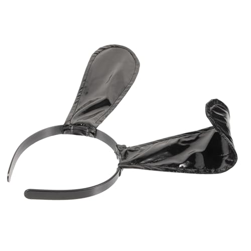 NULYLU Leder Hasenohren Haarreif Damen Weich Bequem Party Kopfschmuck Cosplay Frühlings Kostüm Zubehör Kopfband für Frauen von NULYLU