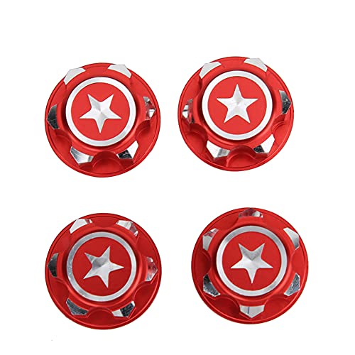 NUMNBE 4pcs Aluminiumlegierung Metall 17mm Sechskantradhaltermuttern Set für X Maxx Summit RC Car (Rot) von NUMNBE
