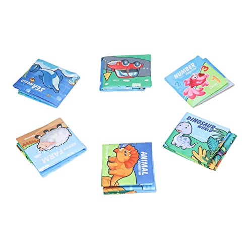 NUMNBE 6 PCs Babytuchbücher Waschbare Kinder Badebücher Soft Unbreakable Lernspielzeug Geschenke Kleinkinder NUMNBE 6 PCs Babytuchbücher Waschbare Kinder Badebücher Soft Unbreakable Lernspielzeug Geschenke Kleinkinder von NUMNBE