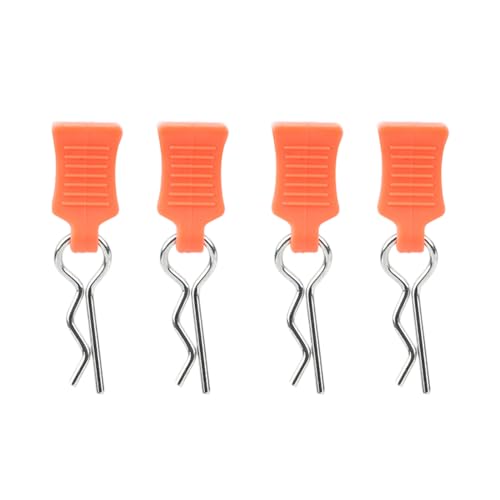 NUMNBE Body Shell Clip Pin Fixing -Halterung Set RC -Autozubehör -Teil für 1/8 1/10 1/12 Modellauto [RC -Autoteile] (Orange) von NUMNBE